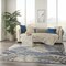 Homeroots 8 x 11 ft. Gray & Blue Leaves Indoor & Outdoor Area Rug 384875 - alternate 4